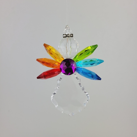 Rainbow Angel and Daisy Ganz Crystal Expressions Ornament Suncatchers Set of 2 - Picture 9 of 13